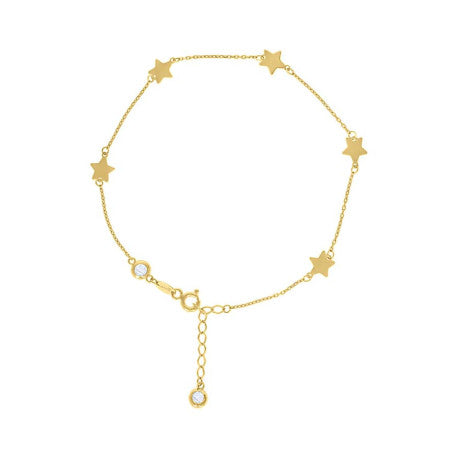 10Kt Gold Anklet 10" (9"+1")