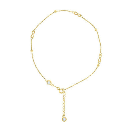 10Kt Gold Anklet 10" (9"+1")