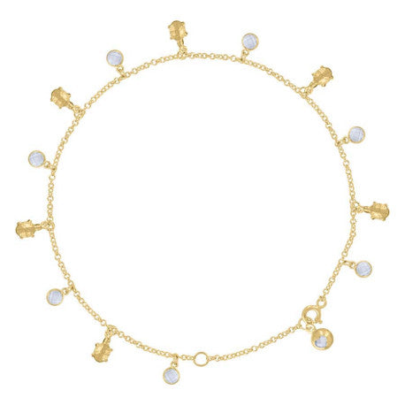 10Kt Gold Anklet 10"