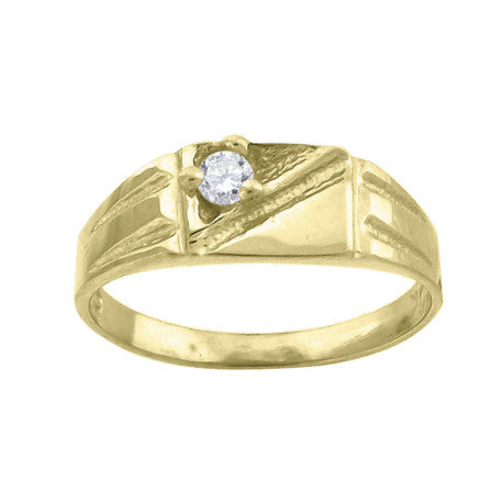 10Kt Gold Cz Baby Ring