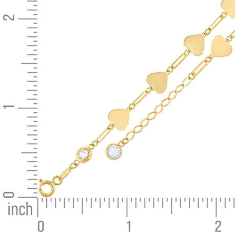 10Kt Gold Bracelet 8" (7"+1")