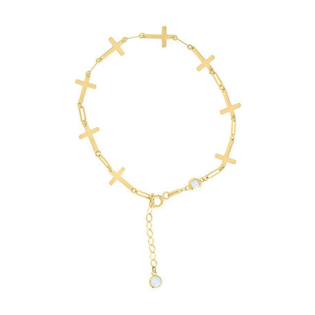10Kt Gold Bracelet 8" (7"+1")