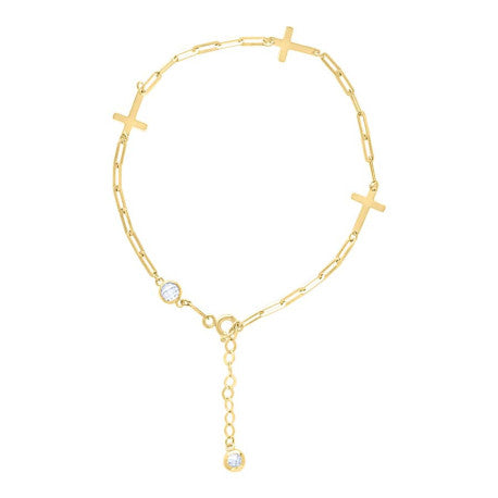10Kt Gold Bracelet 8" (7"+1")
