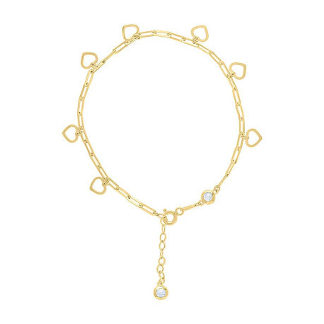 10Kt Gold Bracelet 8" (7"+1")