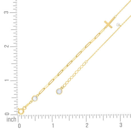 10Kt Gold Bracelet 8" (7"+1")