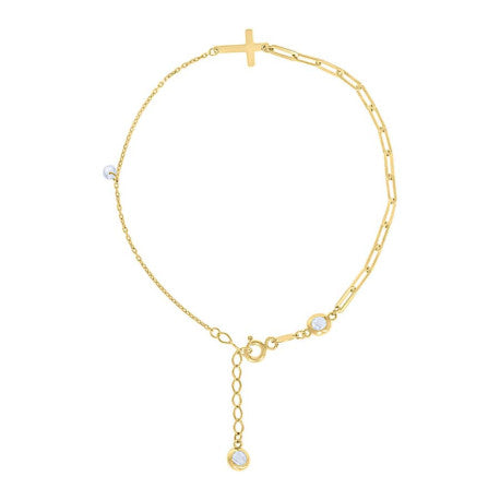 10Kt Gold Bracelet 8" (7"+1")