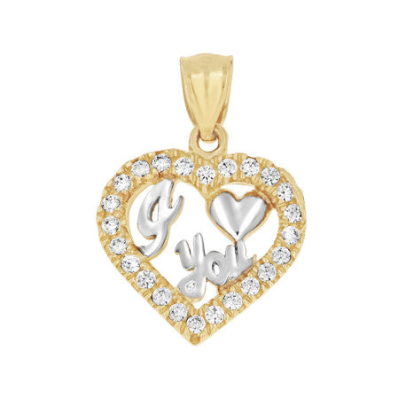 10Kt Gold Cz Pendant