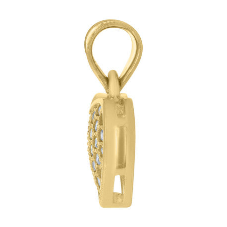 10Kt Gold Cz Pendant