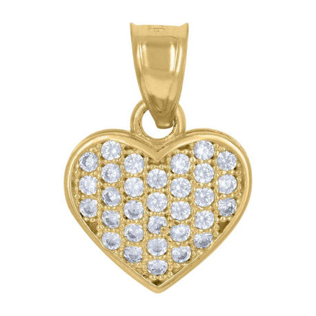 10Kt Gold Cz Pendant