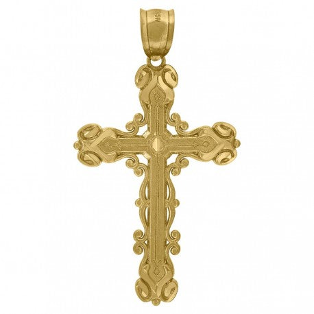 10Kt-Gold Cross Pendant