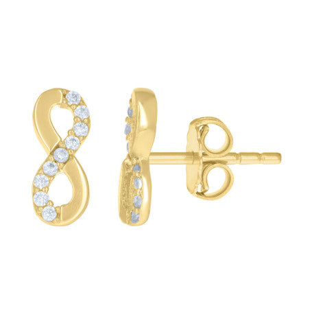 10Kt Gold Cz Earring
