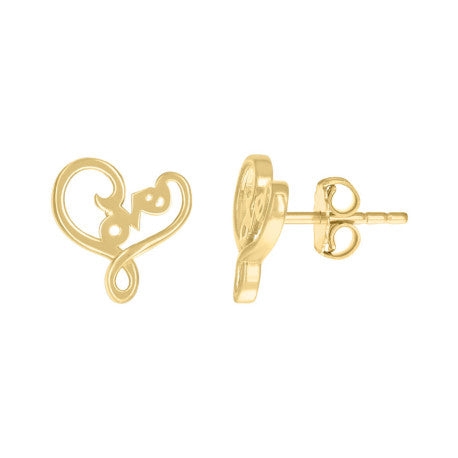 10Kt Gold Cz Earring