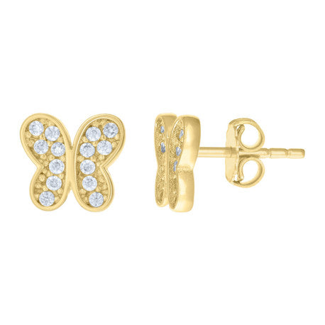 10Kt Gold Cz Earring