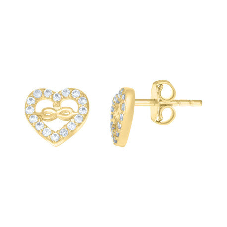 10Kt Gold Cz Earring