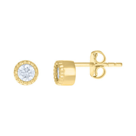 10Kt Gold Cz Earring