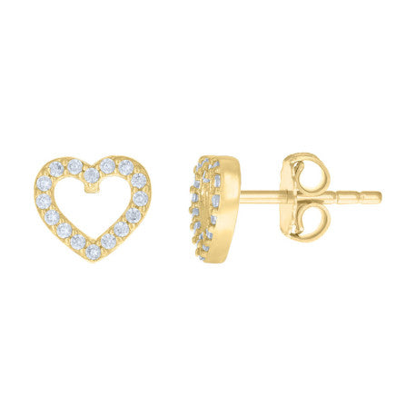 10Kt Gold Cz Earring