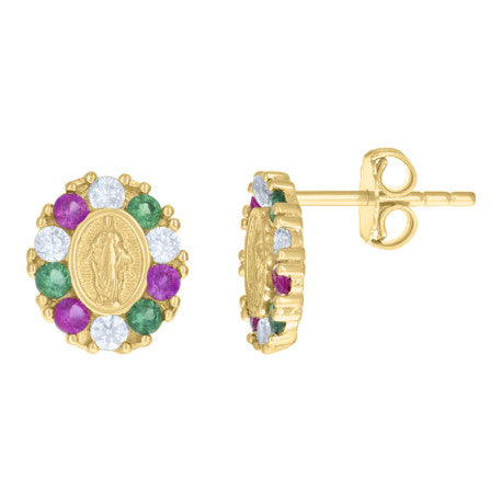10Kt Gold Cz Earring
