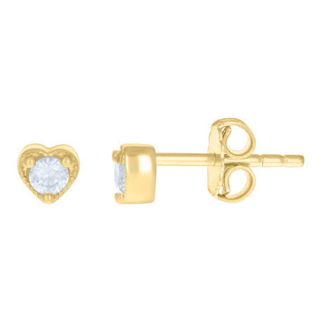 10Kt Gold Cz Earring