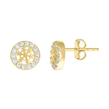 10Kt Gold Cz Earring