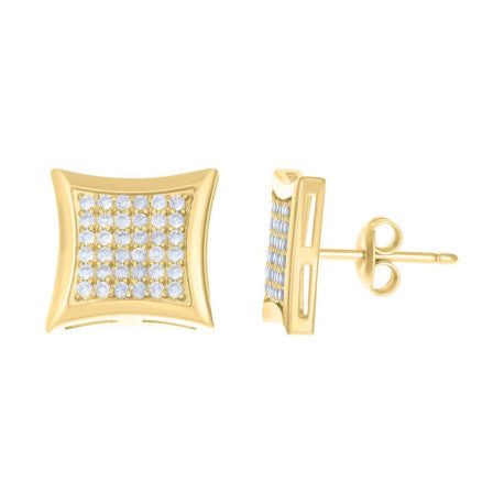 10Kt Gold Cz Earrings 10.4Mm