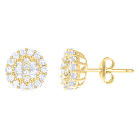 10Kt Gold Cz Earrings