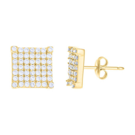 10Kt Gold Cz Earrings