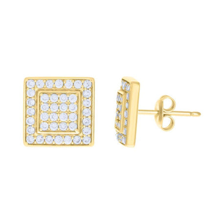 10Kt Gold Cz Earrings