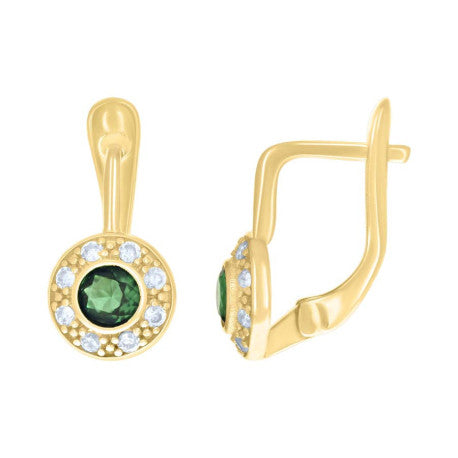 10Kt Gold Cz Earrings