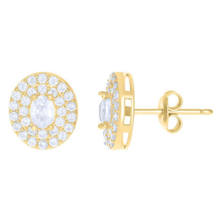 10Kt Gold Cz Earrings