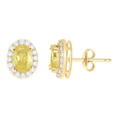 10Kt Gold Cz Earrings