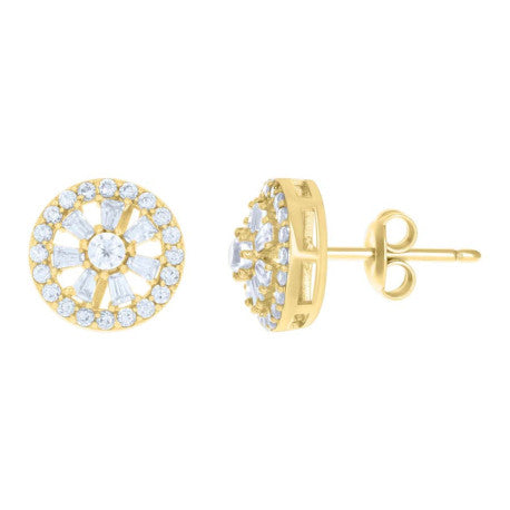 10Kt Gold Cz Earrings