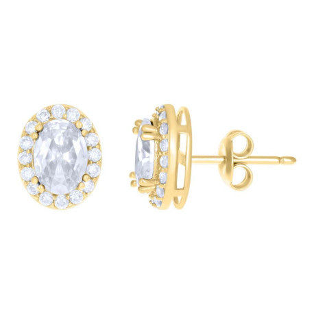 10Kt Gold Cz Earrings