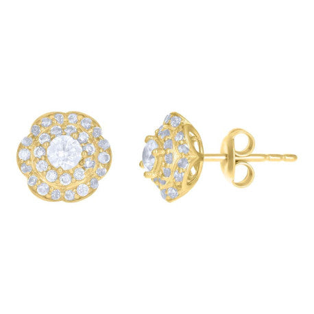 10Kt Gold Cz Earrings