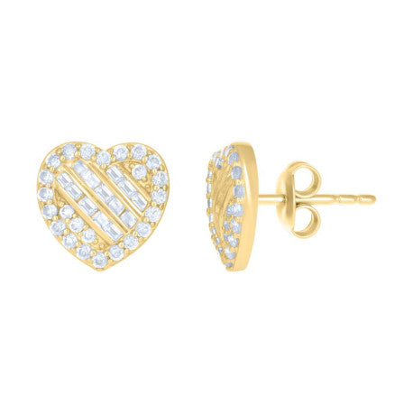 10Kt Gold Cz Earrings