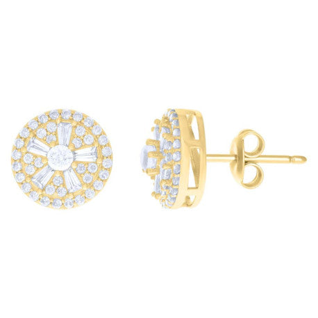 10Kt Gold Cz Earrings