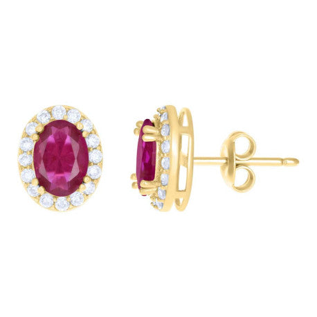 10Kt Gold Cz Earrings