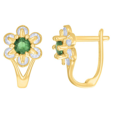 10Kt Gold Cz Earrings