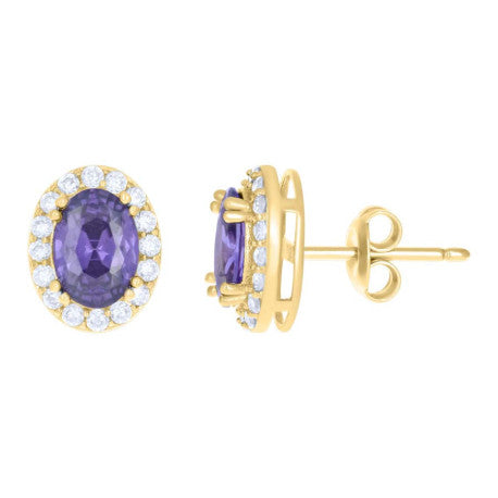 10Kt Gold Cz Earrings