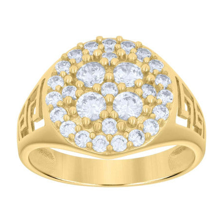 10Kt Gold Cz Men'S Ring