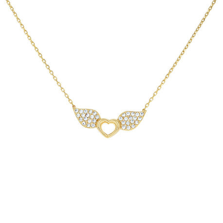 10Kt Gold Cz Necklace 18" (16"+2")