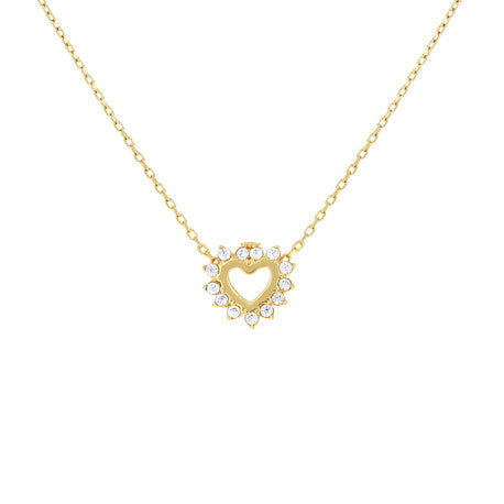 10Kt Gold Cz Necklace 18" (16"+2")