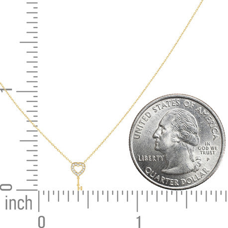 10Kt Gold Cz Necklace 18" (16"+2")