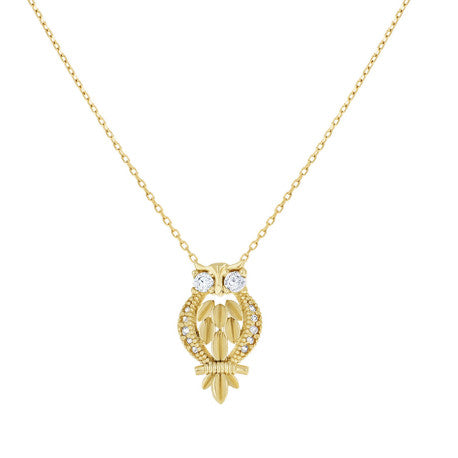 10Kt Gold Cz Necklace 18" (16"+2")