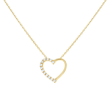 10Kt Gold Cz Necklace 18" (16"+2")