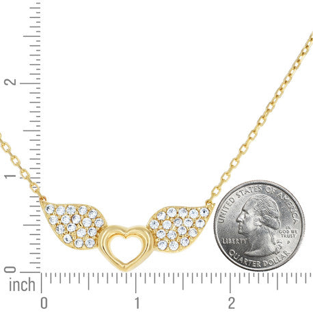 10Kt Gold Cz Necklace 18" (16"+2")