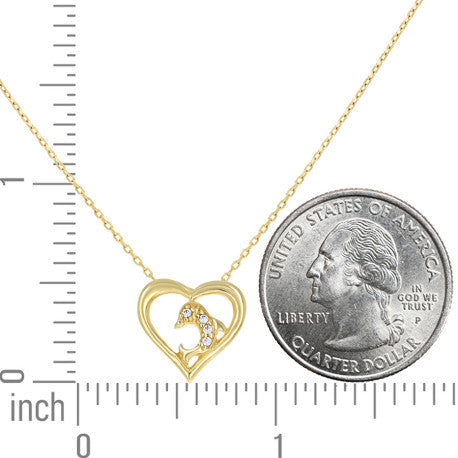 10Kt Gold Cz Necklace 18" (16"+2")