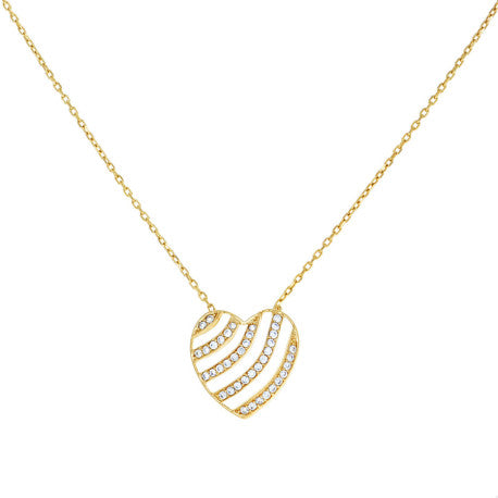 10Kt Gold Cz Necklace 18" (16"+2")