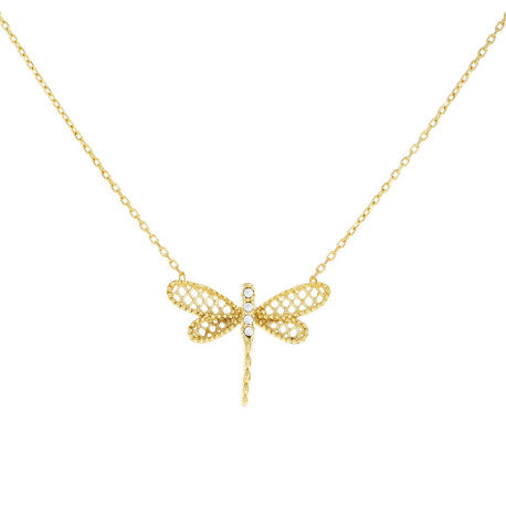 10Kt Gold Cz Necklace 18" (16"+2")
