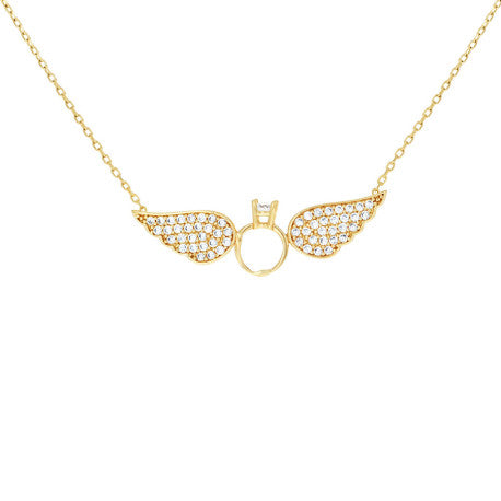 10Kt Gold Cz Necklace 18" (16"+2")