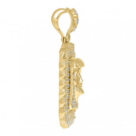 10Kt Gold Cz Pendant